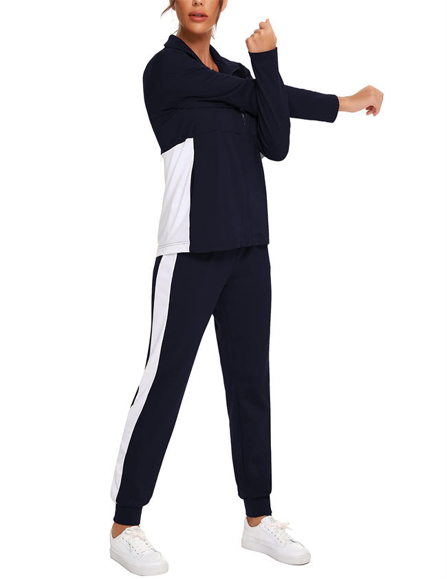 Womens 2 Piece Tracksuit Sweatsuits Set Full Zip Sweatshirt & Jogger Pants with Pockets Casual Jogging Suit